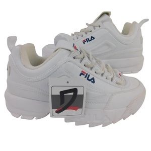 NWT Fila Disruptor 2 Premium Sneakers White, Women’s Size 6 1/2